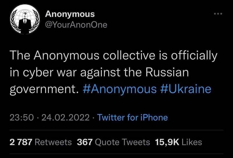 Кібер-війна проти Росії та Білорусі: сотні покладених сайтів, падіння Московської біржі, закриття банкоматів