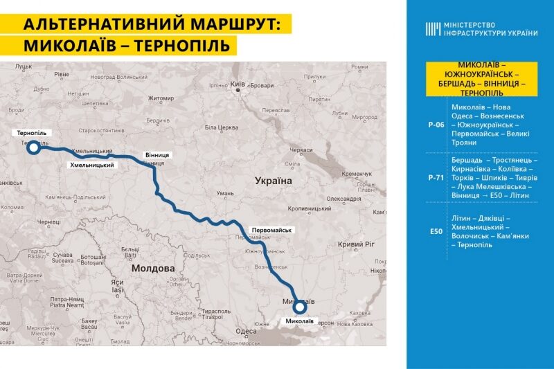 Мінінфраструктури рекомендує альтернативні маршрути на Західну Україну