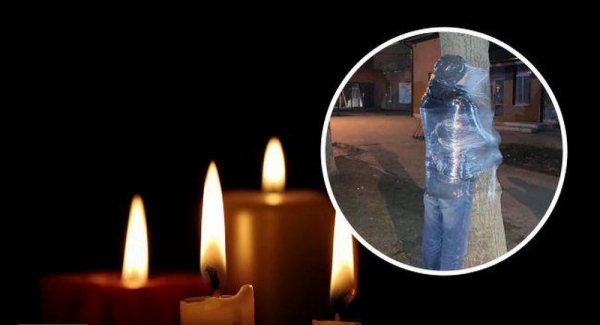 В Нововолынске умел привязанный к столбу мародер