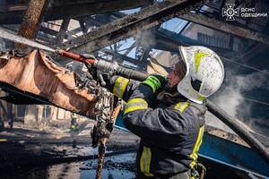 В Южном потушили масштабный пожар