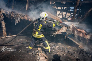 В Южном потушили масштабный пожар