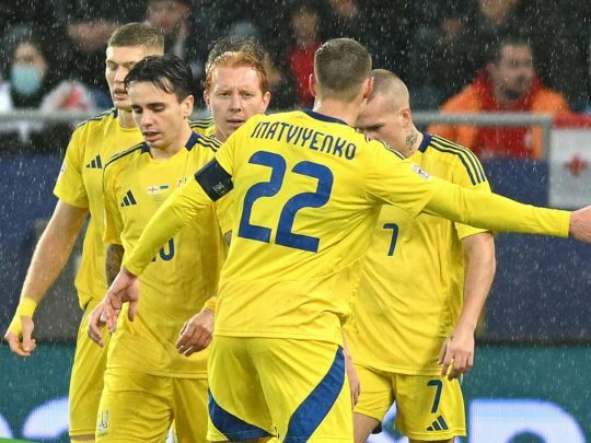 Україна під зливою не втримала перемогу в Грузії: відеоогляд матчу Ліги націй