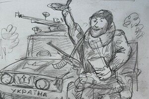 Художник-карикатурист из Одессы передал шаржи на передовую