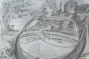 Художник-карикатурист из Одессы передал шаржи на передовую