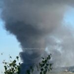 Ільський НПЗ знову горить у Краснодарському краї після атаки безпілотників (відео)